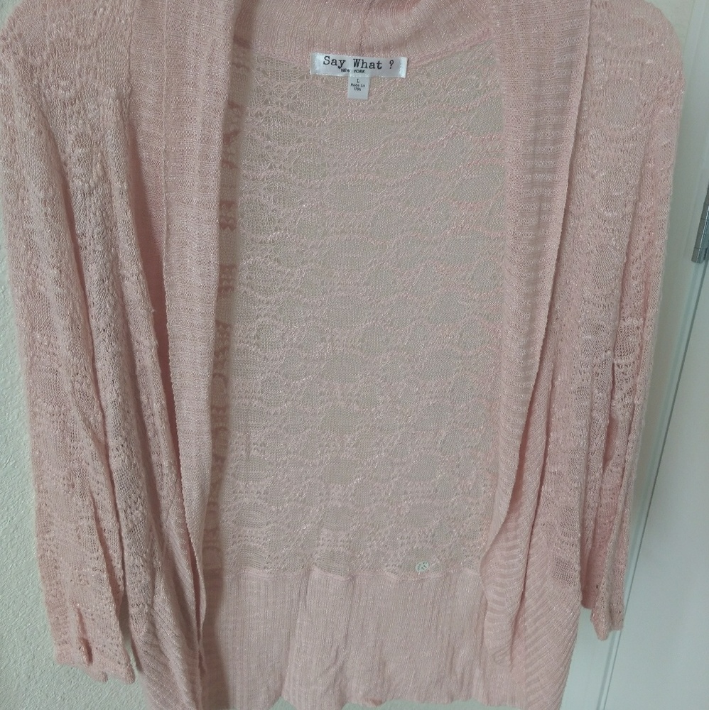 Pink lace, delicate cardigan
